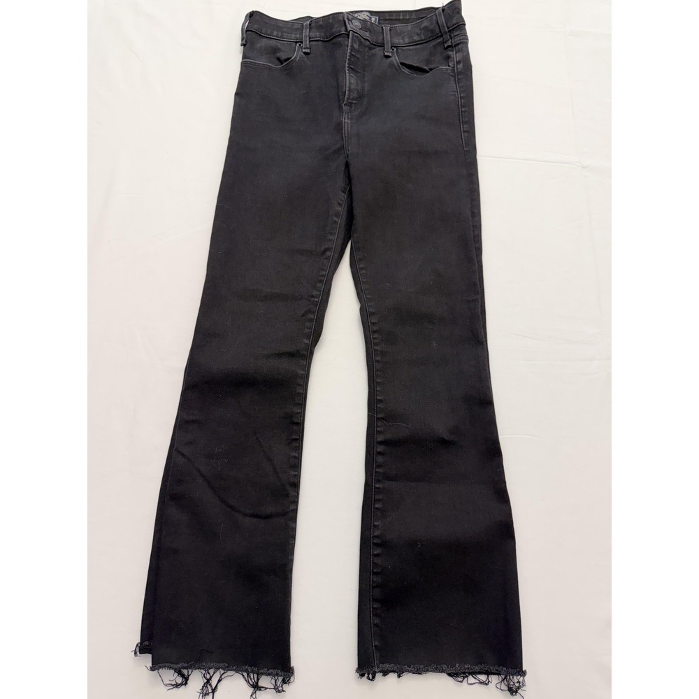 Abercrombie & Fitch Simone High Rise Ankle Flare Jeans Womens 6R‎ Charcoal 28x27